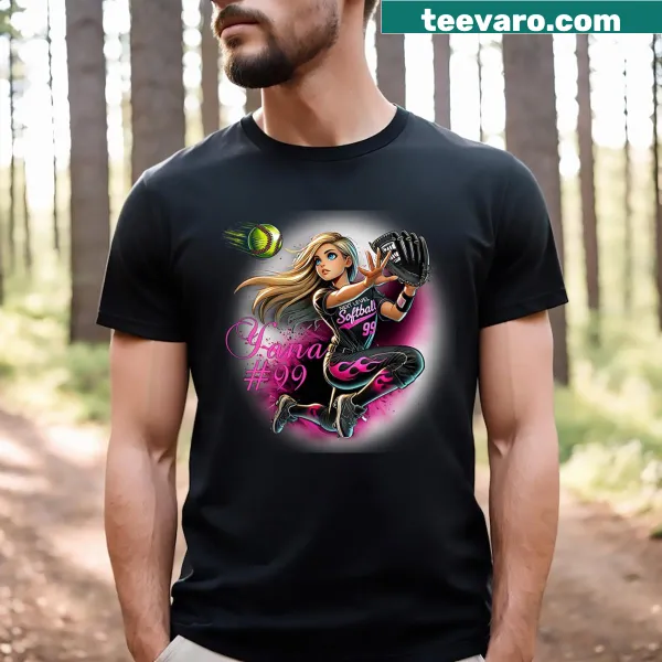 Yana 99 Softball Support T-shirt with bold typography