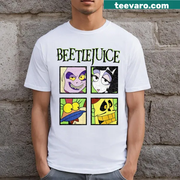 Graphic T-shirt inspired by Beetlejuice's animated adventures.