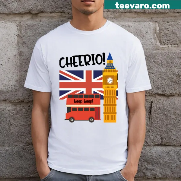 T-shirt featuring the UK flag and playful London motifs
