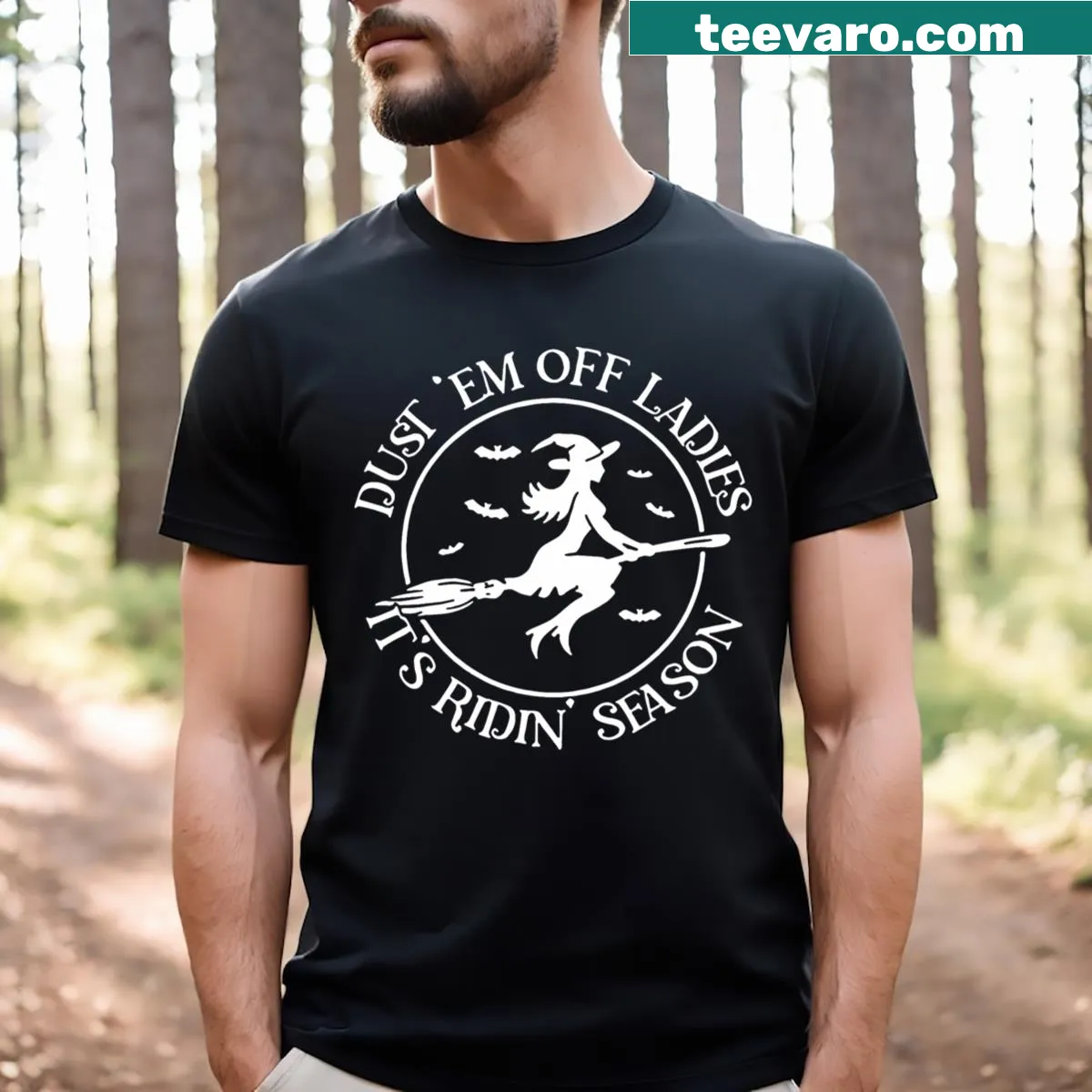 Funny Halloween text graphic on t-shirt for women — on a men's t-shirt