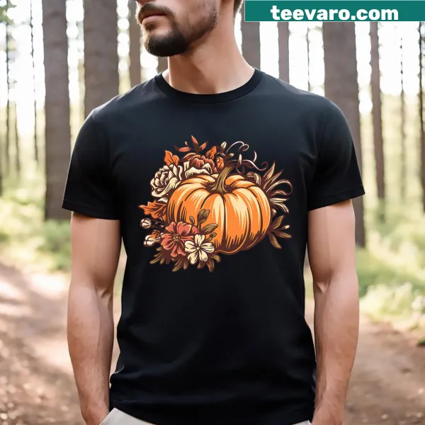 Vintage pumpkin design for Thanksgiving on a T-shirt