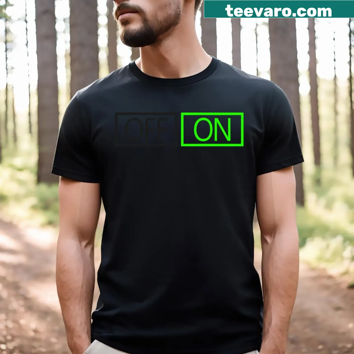 Dynamic t-shirt with 'Get Energized On' text — on a men's t-shirt