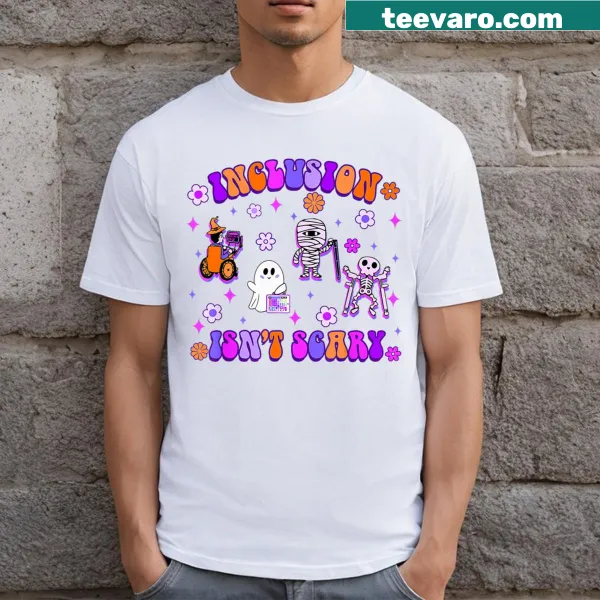 Halloween t-shirt for teachers promoting inclusion with Slp Squad theme