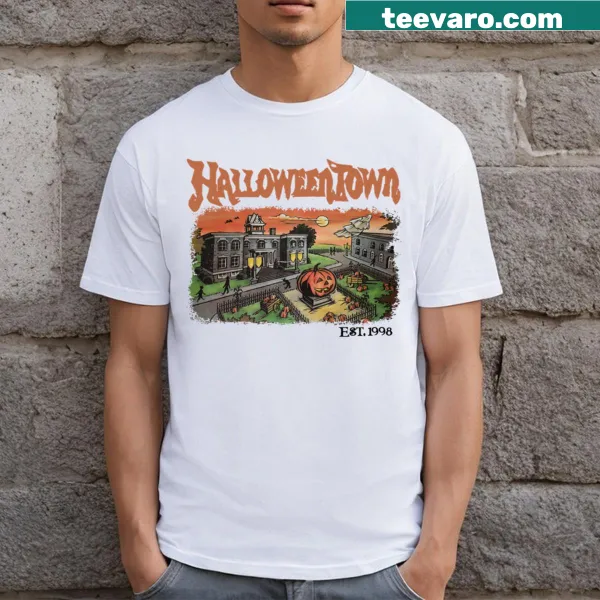 T-shirt featuring Halloweentown theme with pumpkin for Halloween