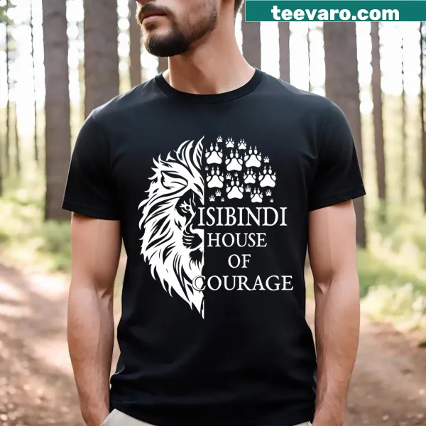 T-shirt featuring Isibindi design promoting courage and community support