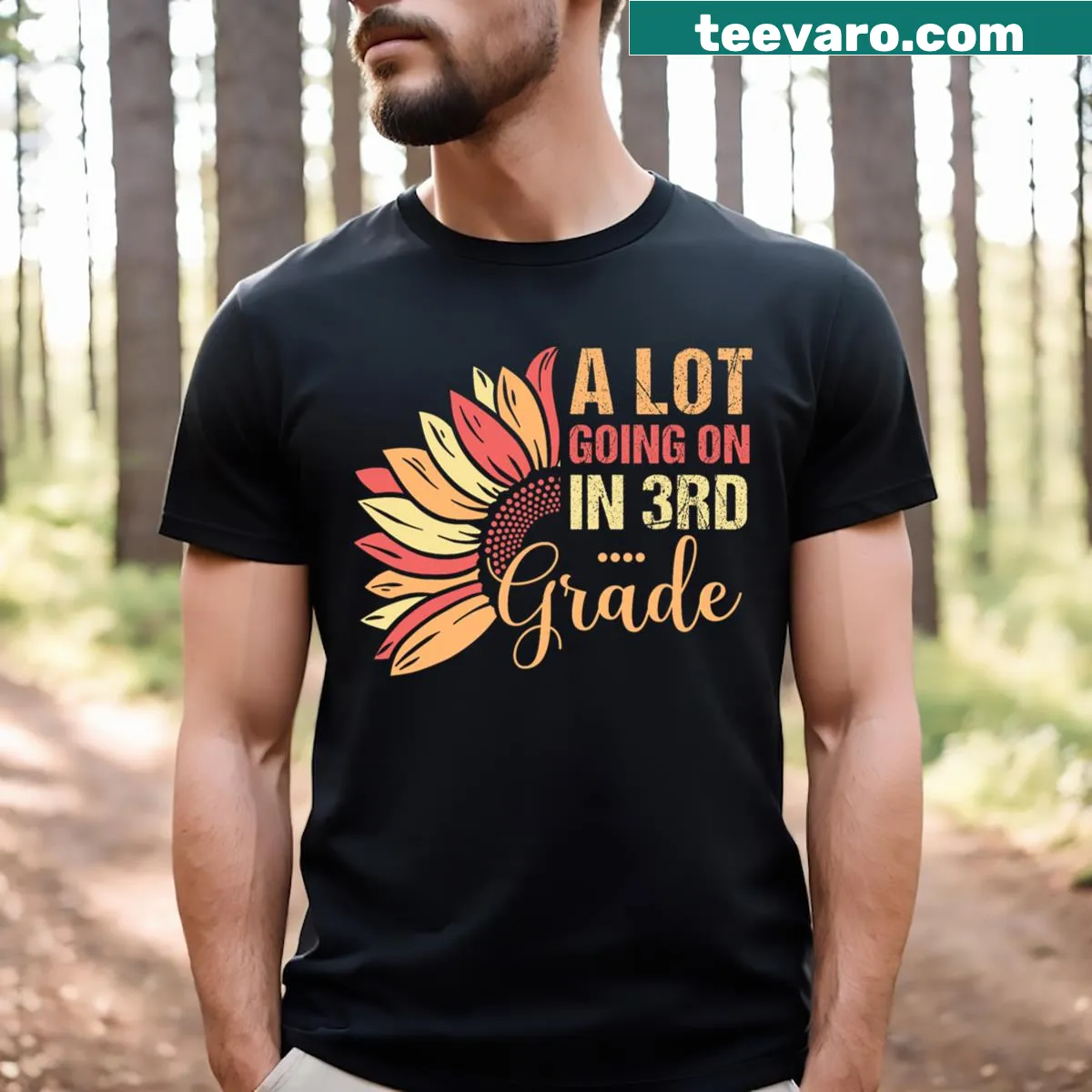 Back-to-school t-shirt for teachers featuring a fun phrase about third grade — on a men's t-shirt