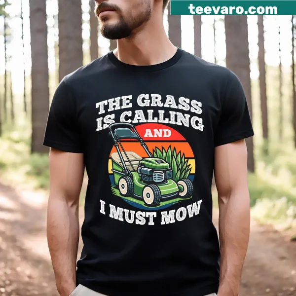 Funny gardening dad t-shirt with a humorous mowing phrase.