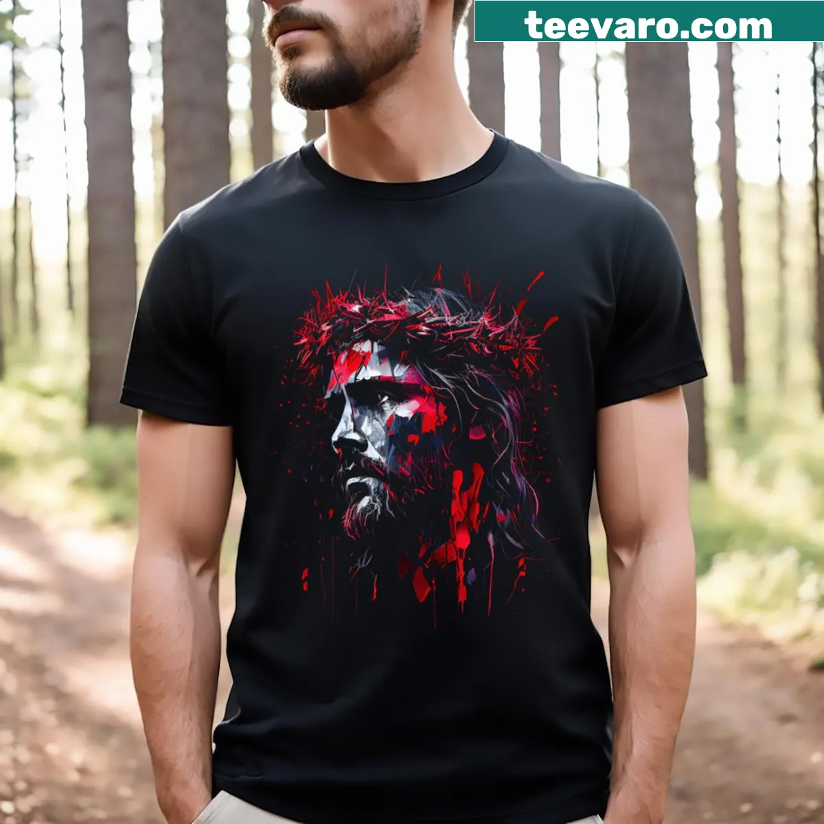 Playful typography on The King t-shirt, proclaiming royalty. — on a men's t-shirt