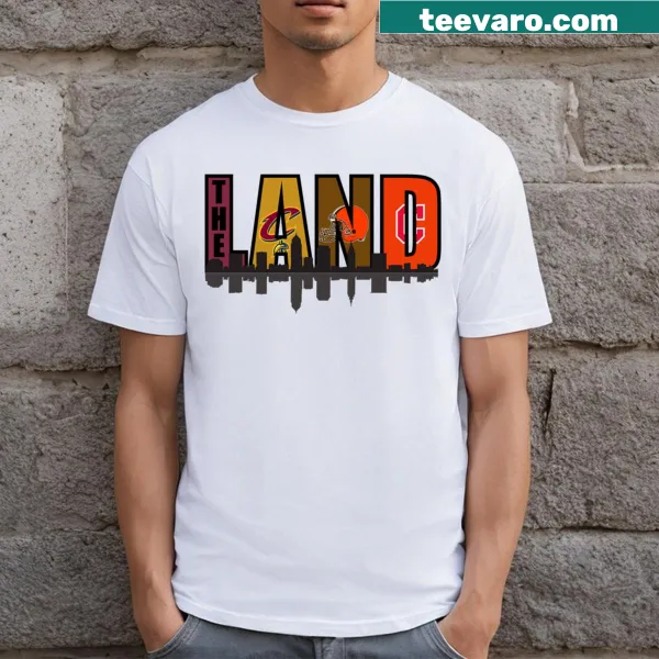 Playful fan gear t-shirt celebrating land sports with engaging text.