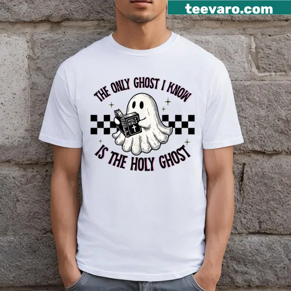 Humorous religious T-shirt with the phrase about the Holy Ghost