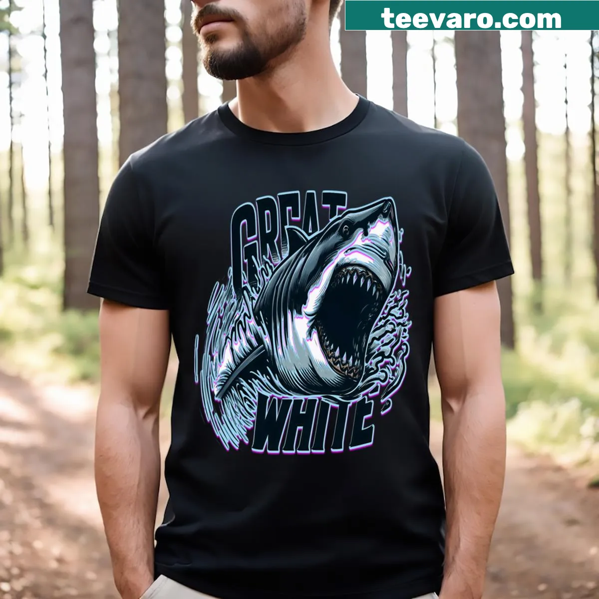 Vintage concert logo T-shirt celebrating classic rock tours — on a men's t-shirt