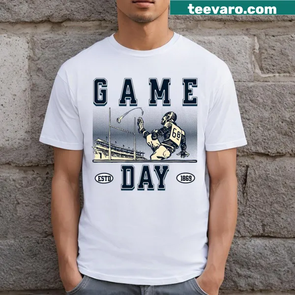 Vintage football T-shirt with retro game day graphics