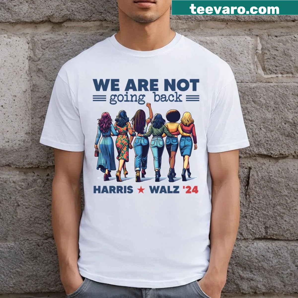 Text-based design supporting reproductive rights — on a men's t-shirt