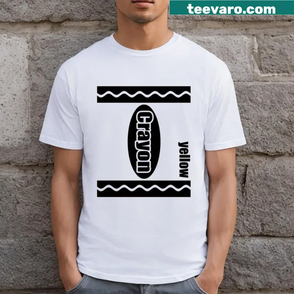 Yellow crayon costume t-shirt for men