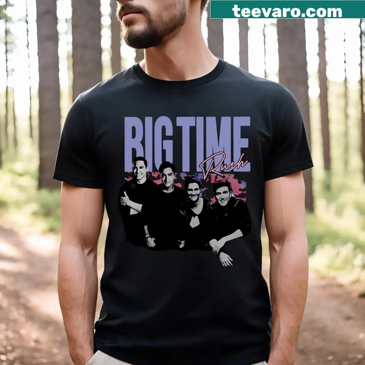 Vintage band logo graphic T-shirt — on a men's t-shirt