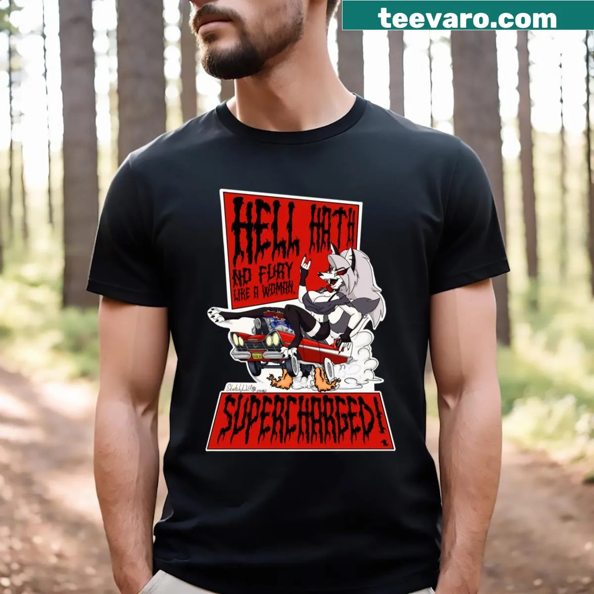 Cartoon-style t-shirt featuring Loona — on a men's t-shirt