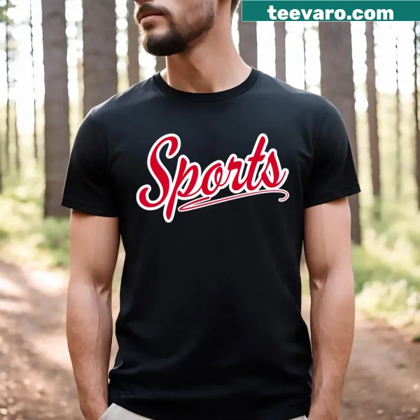 Minimalist sports-themed T-shirt with bold typography