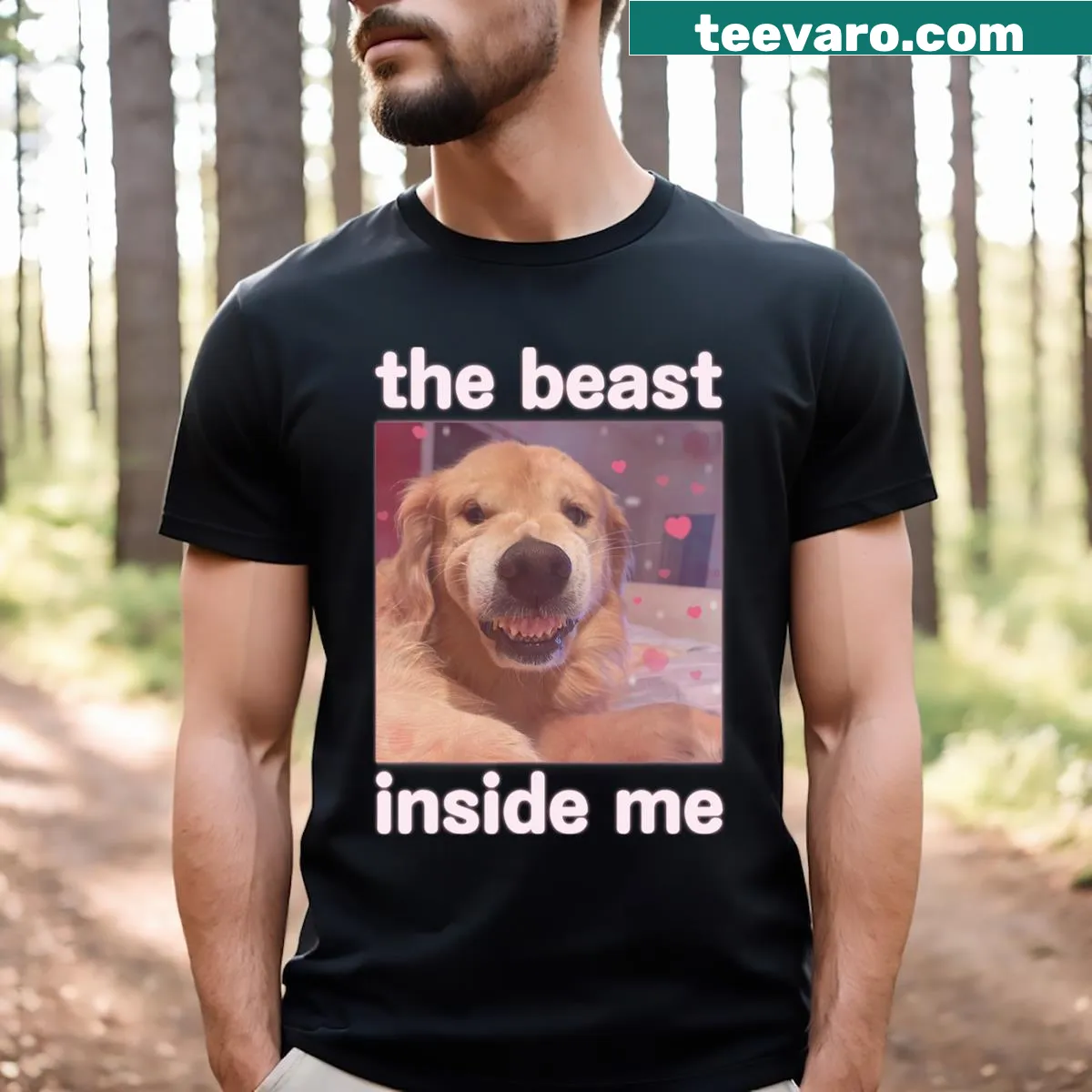 Funny dog meme graphic on a T-shirt for dog lovers — on a men's t-shirt