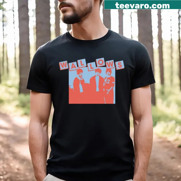 Playful T-shirt with Wallows themed tile pattern