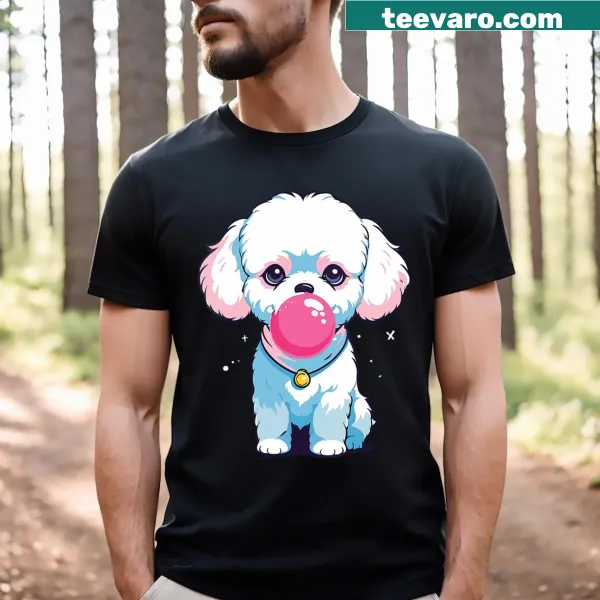Illustration of a cute poodle in anime style