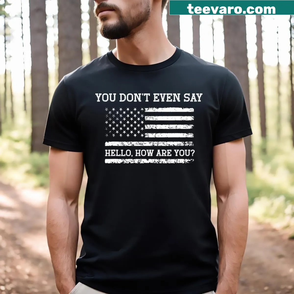Funny Trump 2024 T-shirt with a sarcastic phrase — on a men's t-shirt