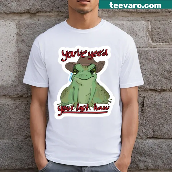 Frog sticker humorous phrase T-shirt