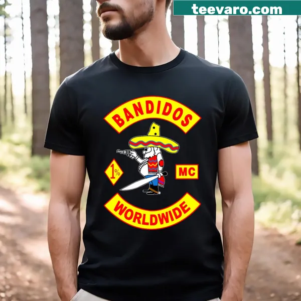 Bandidos Worldwide MC logo T-shirt for motorcycle culture