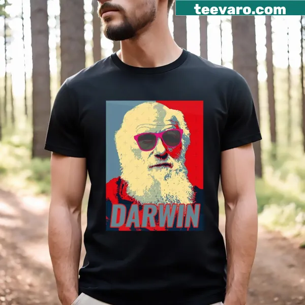 Playful Cool Darwin t-shirt with cartoon design