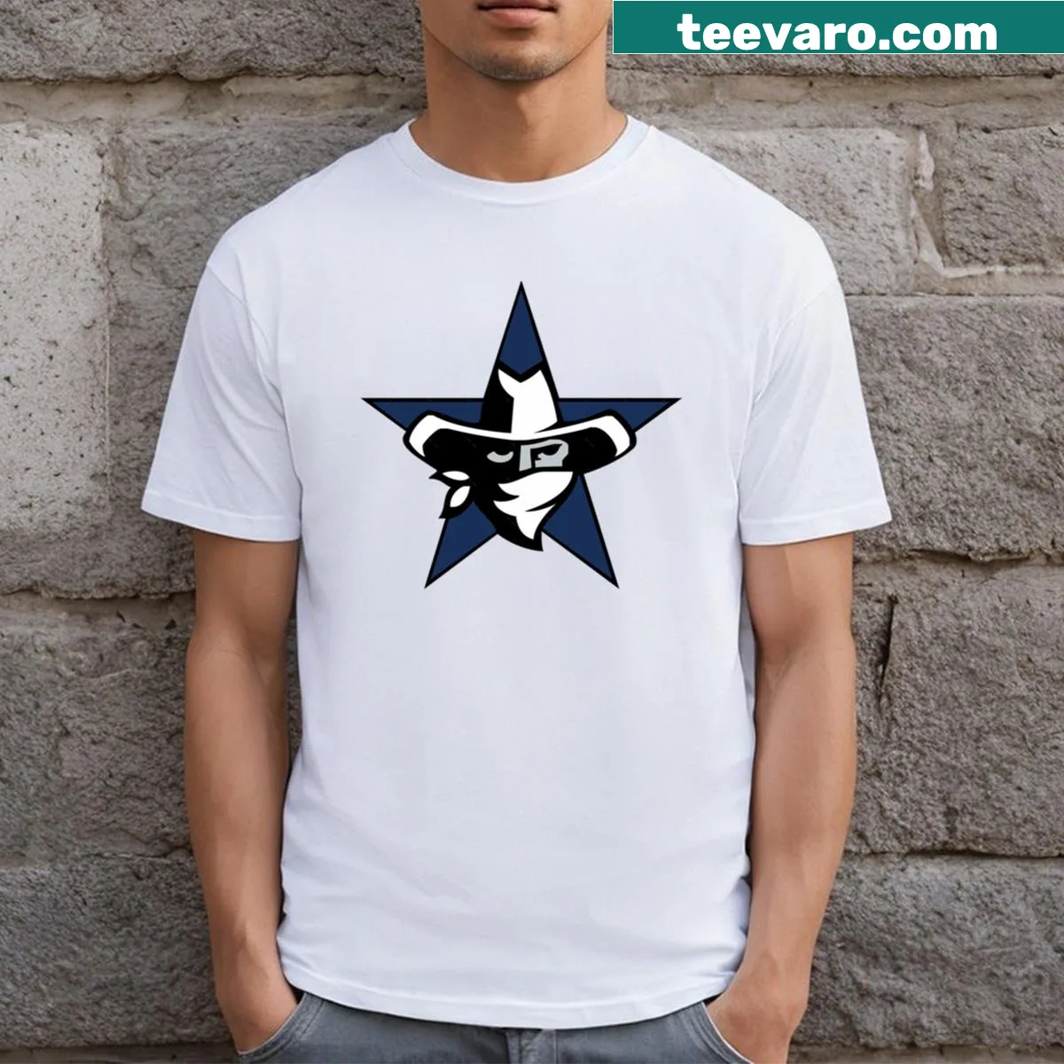 Dallas Desperados logo t-shirt featuring the team's emblem — on a men's t-shirt