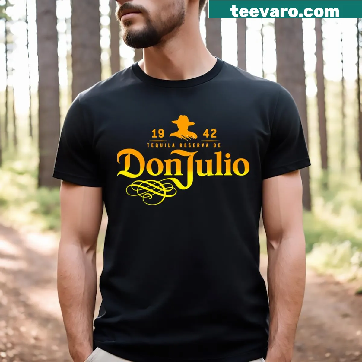 Don Julio logo printed on a classic essential t-shirt — on a men's t-shirt