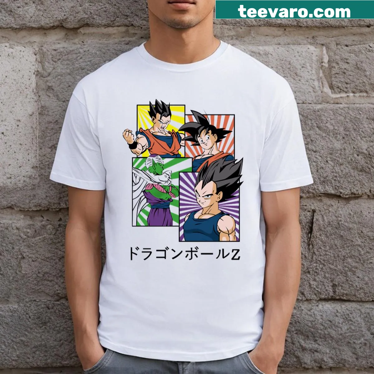 Dragon Ball themed t-shirt for anime fans — on a men's t-shirt