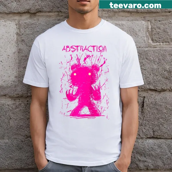 Raglan baseball tee featuring Gloomy Bear shadow abstraction