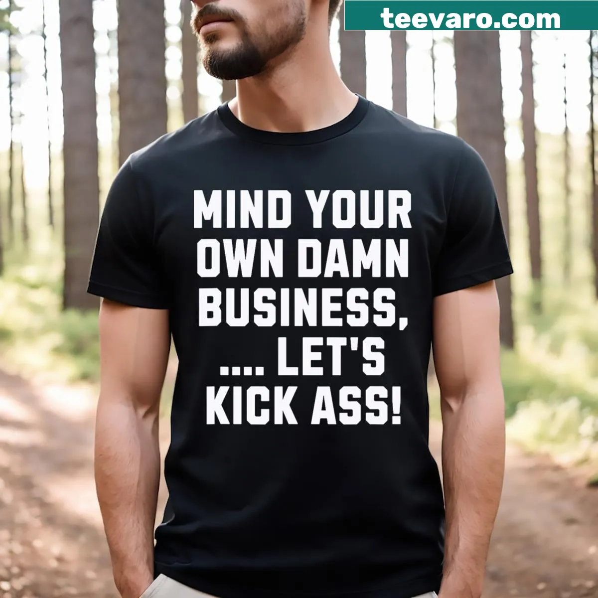 Playful t-shirt with empowering text for Harris Walz supporters — on a men's t-shirt