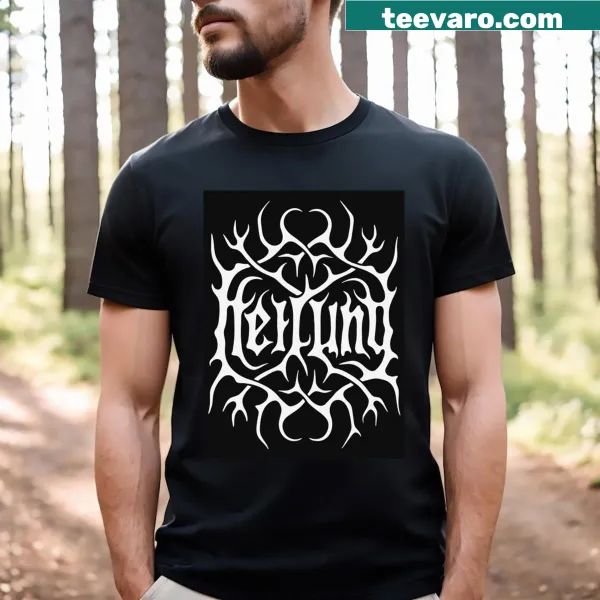 Heilung logo printed on a black T-shirt