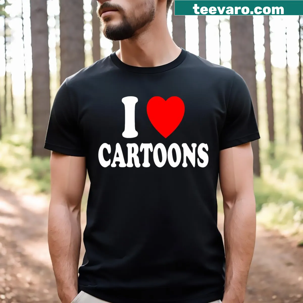 Cute t-shirt with a heart and cartoons for kids — on a men's t-shirt