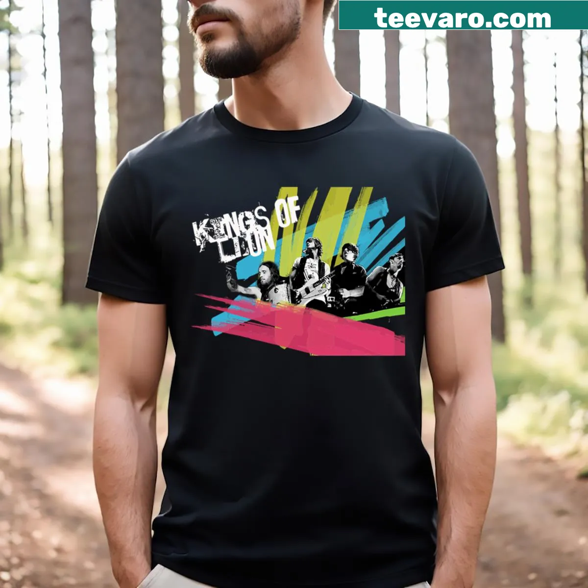 Vintage T-shirt featuring a world tour logo for music fans — on a men's t-shirt