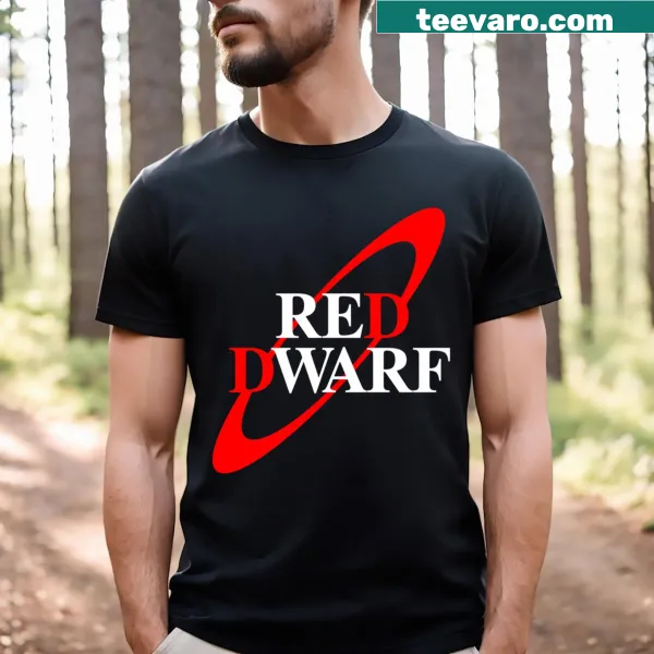 T-shirt featuring the Red Dwarf logo design