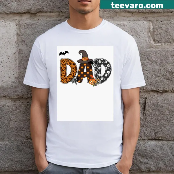 Vintage-style Halloween dad T-shirt with spooky graphic