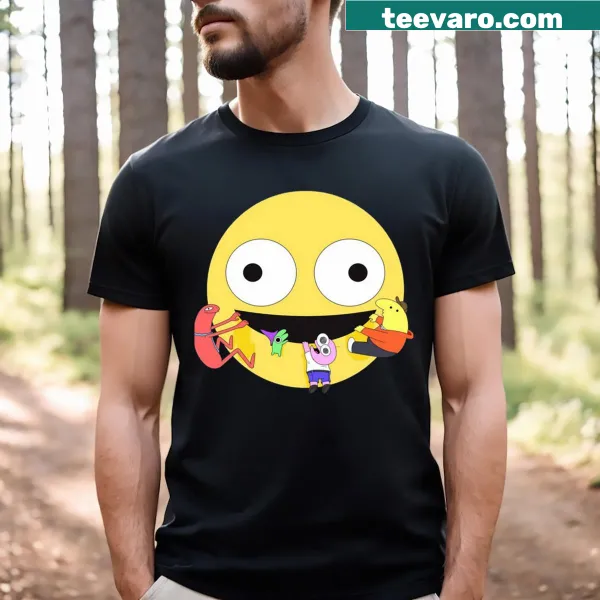 Smiling Friends logo printed on T-shirt