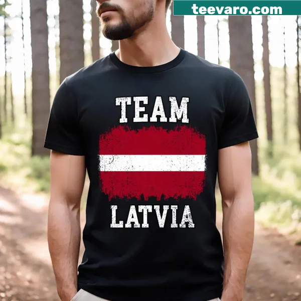 Latvia soccer support T-shirt for fans of the national teams