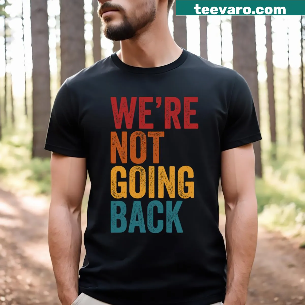 Vintage distressed T-shirt with Kamala Harris and 2024 slogan — on a men's t-shirt