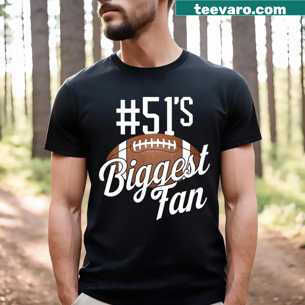 Funny T-shirt for football moms with humorous sports phrase — on a men's t-shirt
