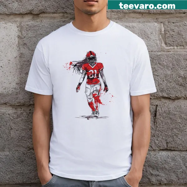 Illustrative football design featuring a girl for sports enthusiasts
