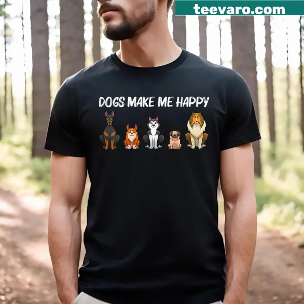 Cute dog-themed t-shirt featuring an illustration and playful text