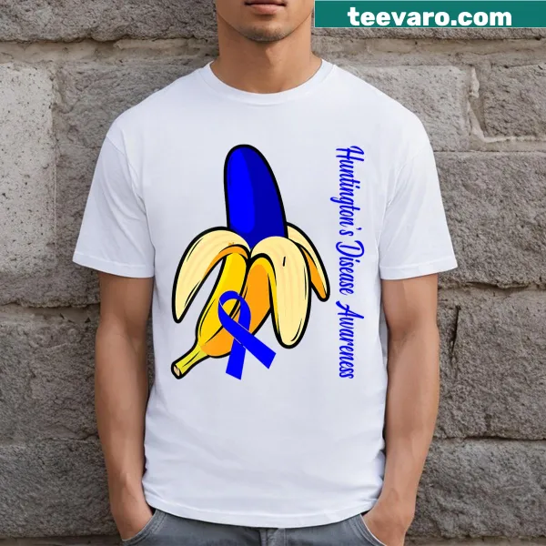 Funny banana-themed design promoting Huntington's disease awareness