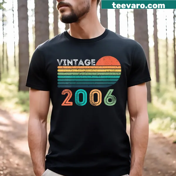 Vintage 2006 funny 18 years old birthday V neck t-shirt