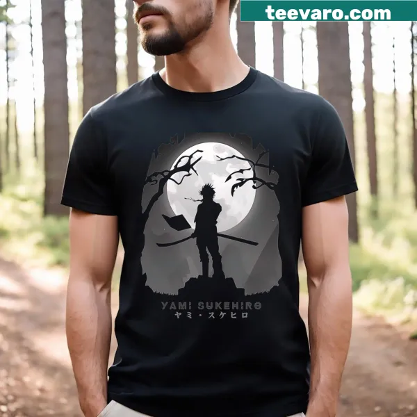 Anime T-shirt featuring Yami Sukehiro from Black Clover