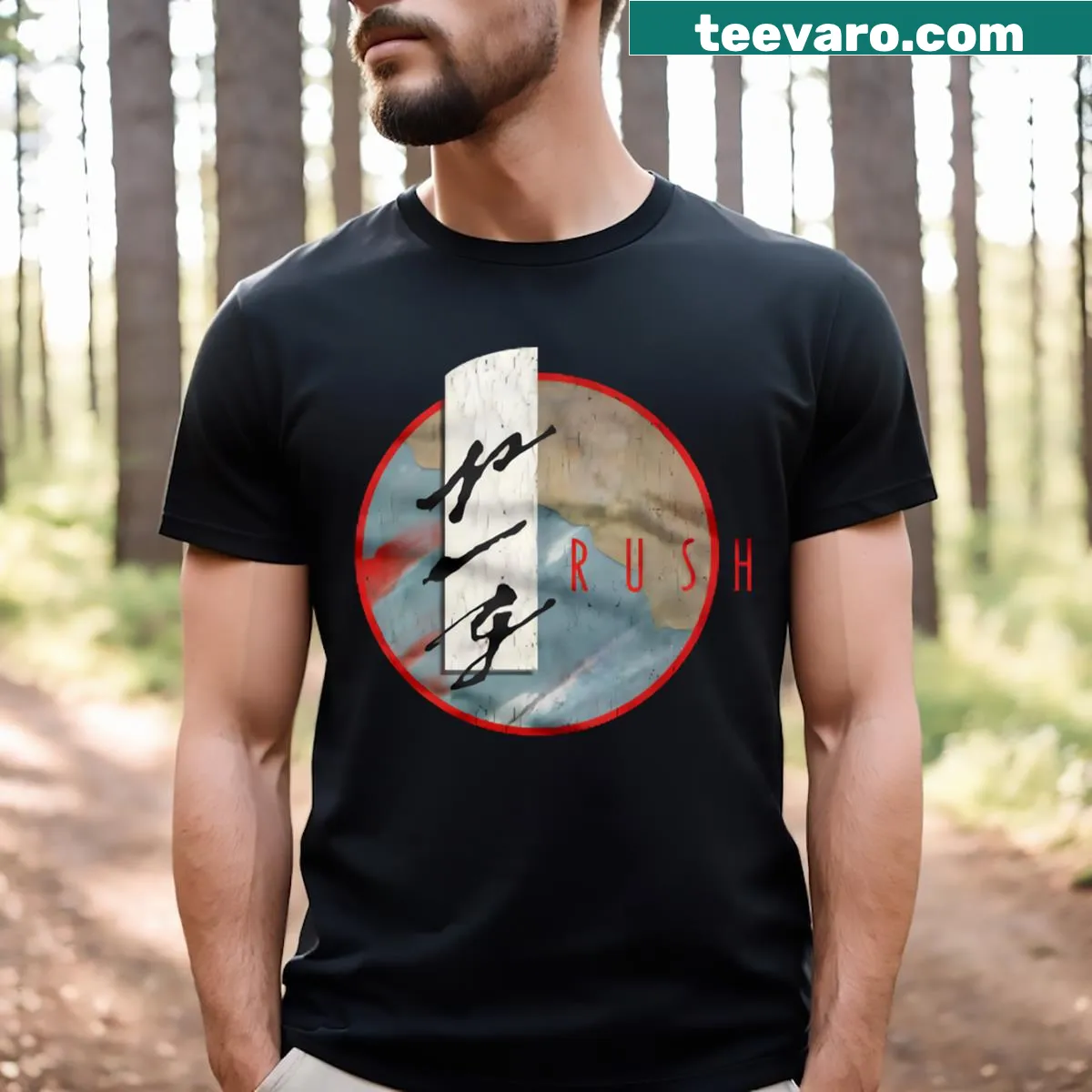 Whimsical T-shirt featuring playful duck illustrations — on a men's t-shirt