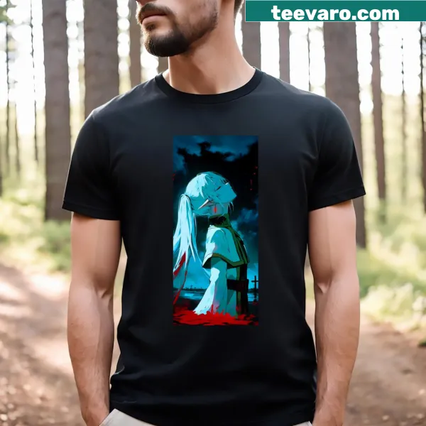 Illustrated t-shirt inspired by the world of Frieren