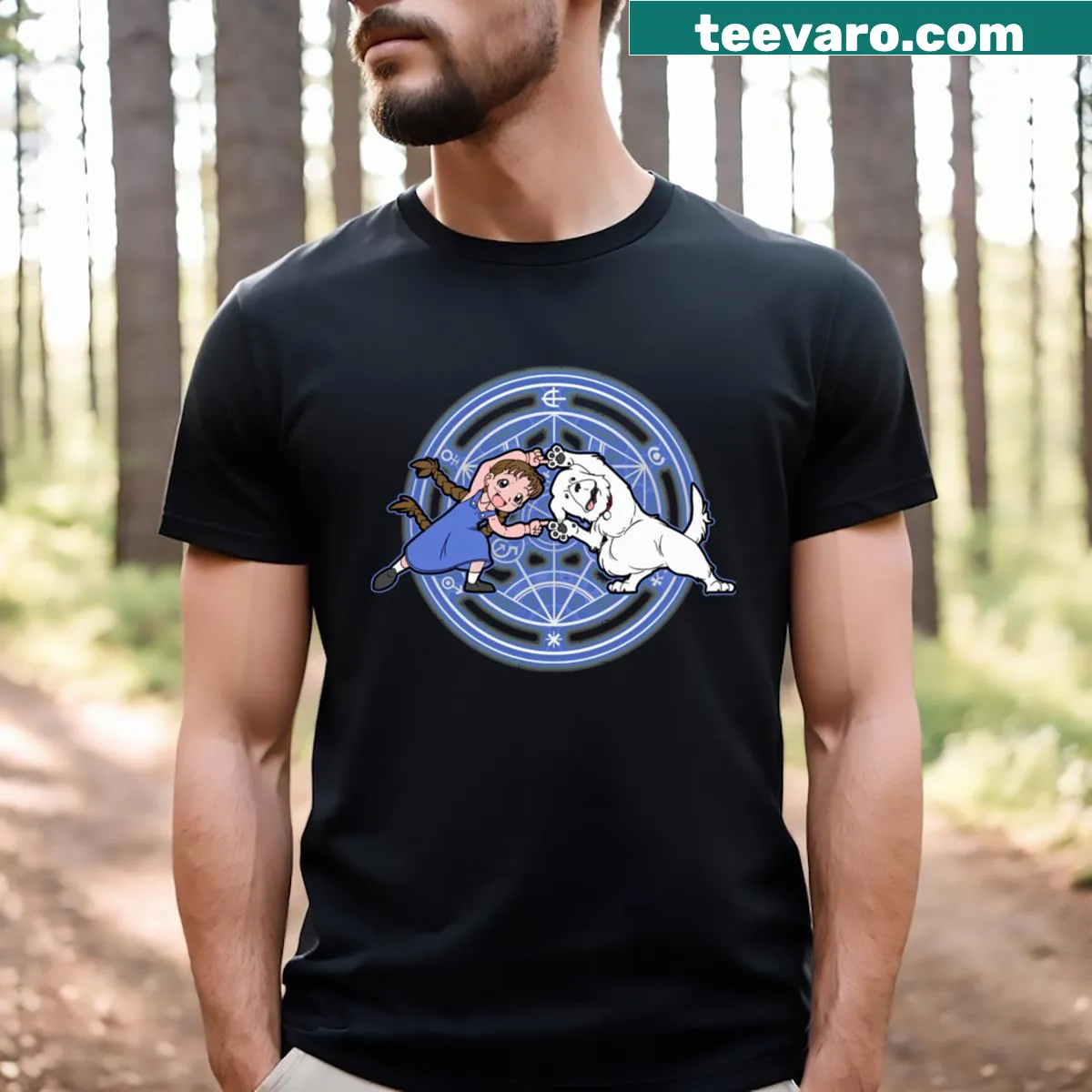T-shirt inspired by Fullmetal Fusion Alchemist with alchemical elements — on a men's t-shirt